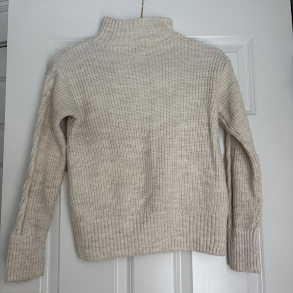 River island Oat Cable Knit Quarter zip - Picture 4 of 4